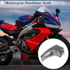 Rectangular Slot Motorcycle Hanging Hook 1 Set Titanium Tone 61mm Length