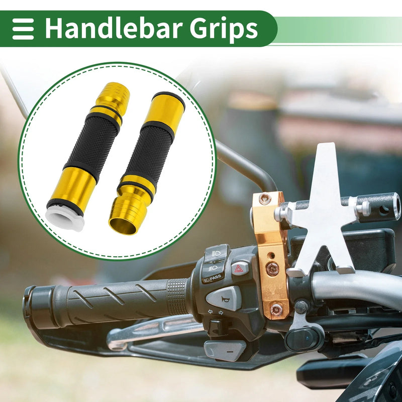 Motorcycle 7/8" 22mm Hand Grips Yellow