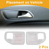 Jeep Wrangler JK (2011-2017) 2 x White Interior Door Handle Bowl Cover Trim