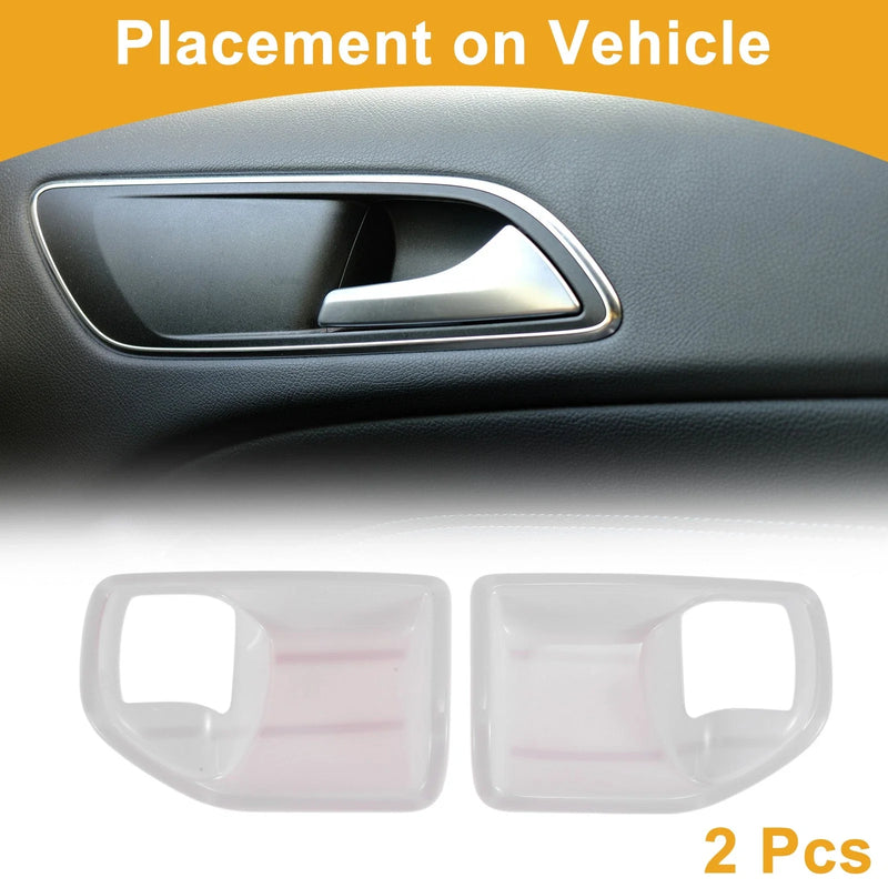 Jeep Wrangler JK (2011-2017) 2 x White Interior Door Handle Bowl Cover Trim