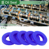 Oil Seal TPU Rotary Shaft Seal 30x55x10mm High Pressure Blue 5 Pcs