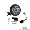Harley Dyna 5.75'' LED DRL Headlight & Matte Black Bucket Set