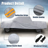 Ford F150 Crew Cab 4 Door (2004-2021) Gray Sun Rain Protection Pickup Truck Cover