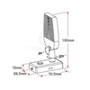 Caravan Boat Blade Reading Light LED with USB Outlet, Chrome