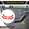 Jeep Wrangler JK JLU Front Rear Door Handle Panel Bezel Cover Trims (2007-2023)