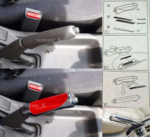 Chevrolet Suzuki Isuzu Handbrake Cover Chrome/White Carbon