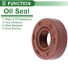 Oil Seal 10x22x7mm Rotary Shaft Seal Fluorine Rubber Brown 5 Pcs