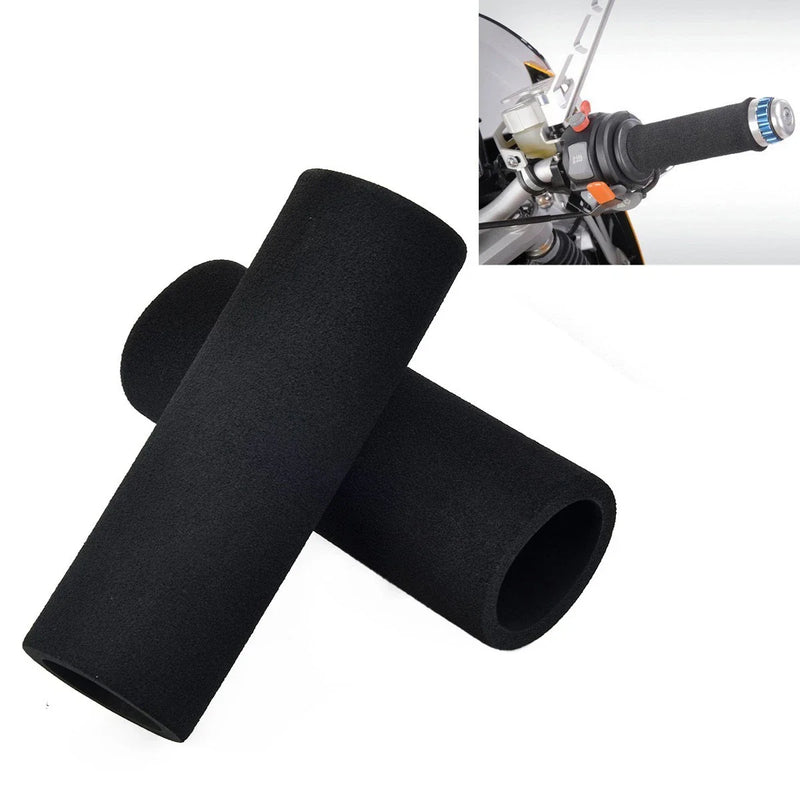 Motorbike Handle Bar Grips / 2 x / Foam Anti-Vibration Slip Over