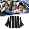 Honda Accord (2018-2022) Black Carbon Fiber 6 x Car Pillar Window Trim Covers