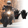 Motorcycle 1 Pair Gloves Heat Dissipation Full Finger Black Red Polyester