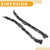 Honda Accord (2008-2012) 1 Pair Black Rear Bumper Support Bracket