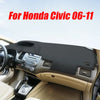 Honda Civic Black Leather Dashboard Cover Dash Protector (2006–2011)