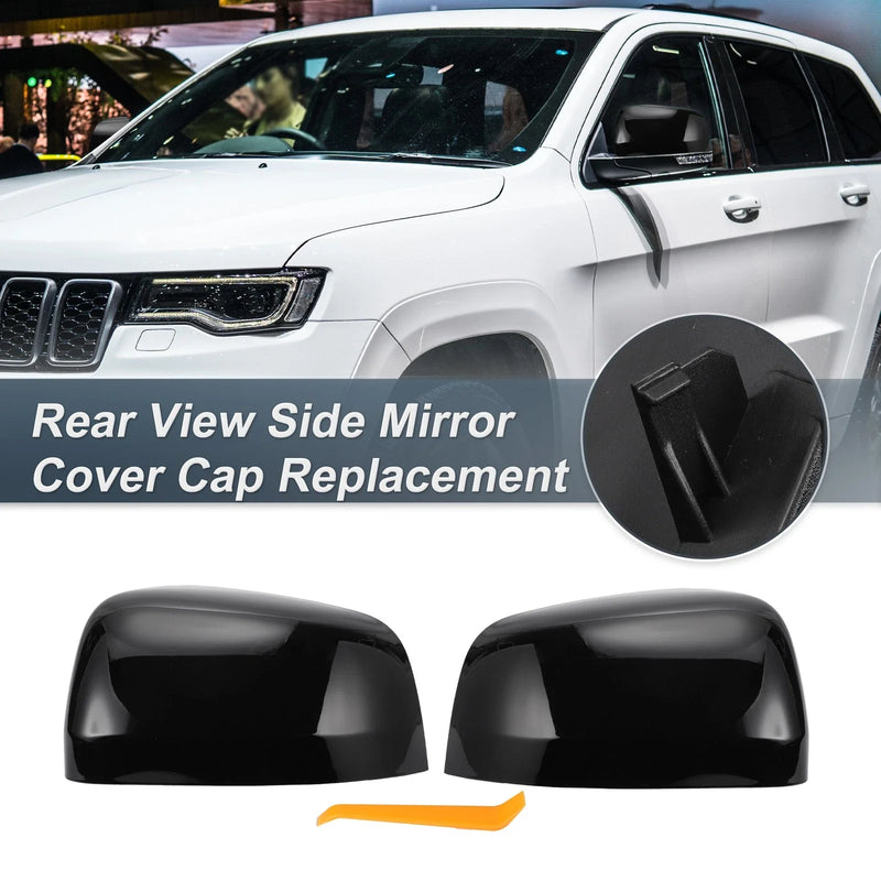 Jeep Grand Cherokee, Dodge Rearview Mirror Cover Cap Gloss Black