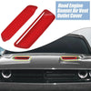 Dodge Challenger Pair Hood AC Outlet Cover Trim Red