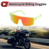 Motorcycle Riding Goggles Red Lens Green Frame PC Cycling Sunglasses