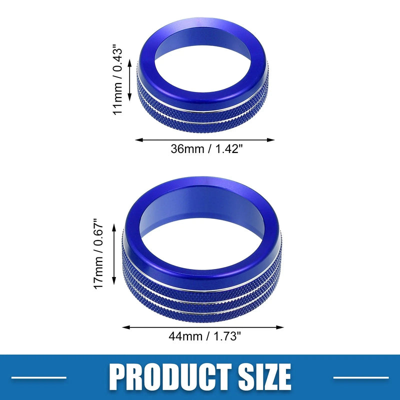 Dodge Durango 2014-2020 Blue 3 x Set AC Radio Switch Knob Cover Decals