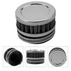 Motorcycle Silver Tone 58-60mm Air Filter Cleaner Round Tapered