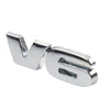 Fender Trunk Engine Silver Universal Metal V6 Logo Car Emblem Badge