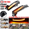 Ford Fusion LED Dynamic Side Turn Signal Mirror Blinker Lights (2013–2020)