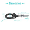 BMW E Series Trailer Ring Eye Towing Hook Screw Black Aluminum Alloy