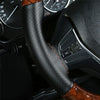 Car Wood Grain PU Leather Non-Slip Steering Wheel Cover