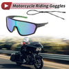 Motorcycle Riding Goggles Green Lens Black Green Frame Tri-Acetyl Cellulos