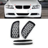 BMW 3 Series E90 E91 Diamond Black Front Kidney Grille (2005-2008)