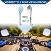 M8/M10 Rear View Mirror Prismatic Shape Silver Tone 1 Set