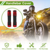 Motorcycle 7/8" 22mm Hand Grips Cover Aluminum Alloy Red Rhombus