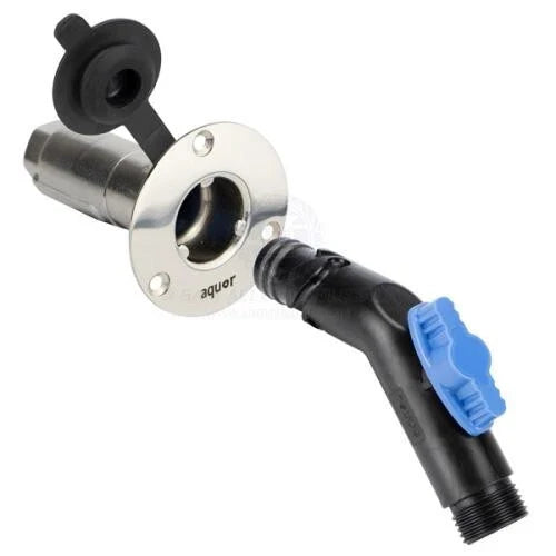 RV / Caravan / Camper Flush Link Water Inlet/Outlet 130° Valve