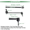 Dodge Journey 8pcs Front Suspension Kit Tie Rod End Sway Bar Link