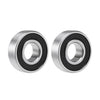 Deep Groove Ball Bearing 15x35x11mm Sealed Chrome Steel Bearing 2 x Pcs