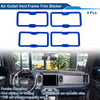 Ford Bronco (2021-2024) 4Pcs Air Condition Outlet Vent Trim Cover Frame Blue