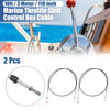 Marine Engine 2 x Marine Throttle Shift Control Box Cable with Clevis Black