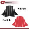 KIA Rio (2012-2015) Black Carbon Fiber 6 Pcs Door Pillar Window Trim