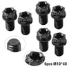 Motorcycle Bike 6pcs M10x40mm Titanium Torx Head Flange Screws