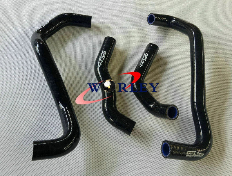 Honda ATC250R Aluminum Radiator + Black Hose (1985-1986)