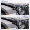 Jeep Wrangler JL JLU 2 x Black Hood Latch Lock Catch Covers (2018-2021)
