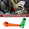 Bosuer M5 Orange Green Silver Tone Folding Motorcycle Gear Shifter Lever