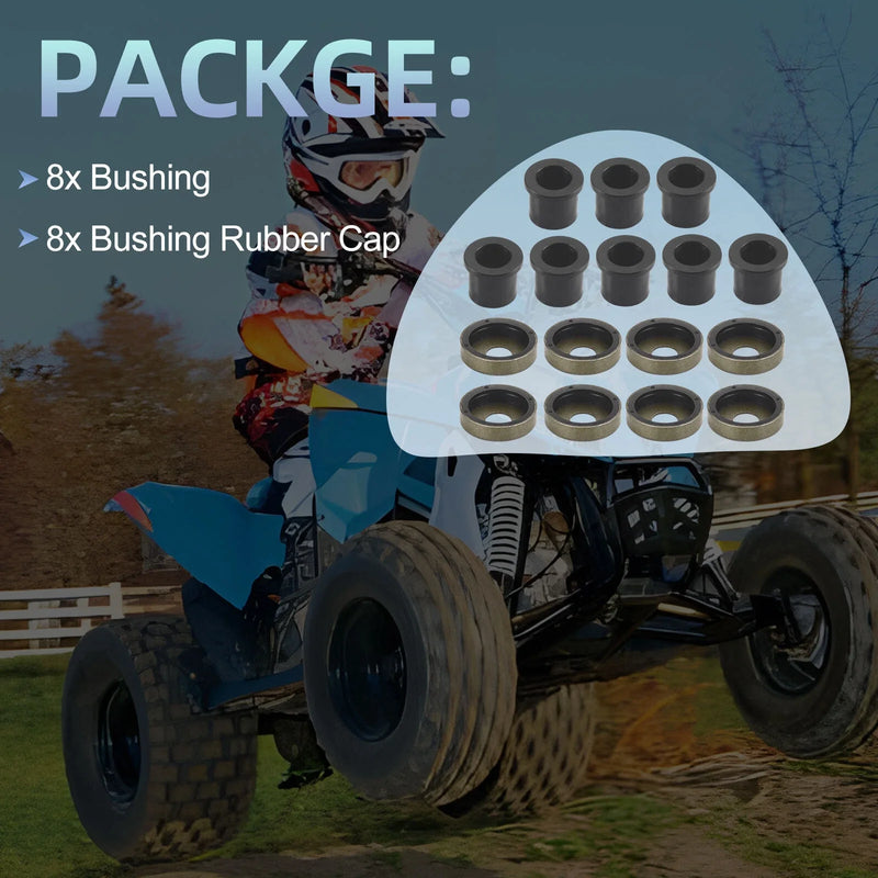 Polaris Predator 50 8x Front A-Arm Bushing + Cap Set (2004–2007)