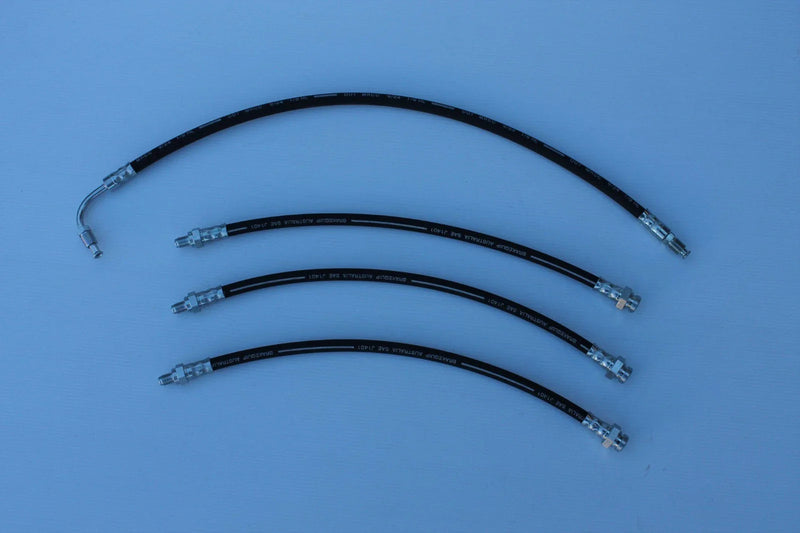 EJ EH Holden Drum Brakes M21 4 Speed Brake & Clutch Hose Set (4)