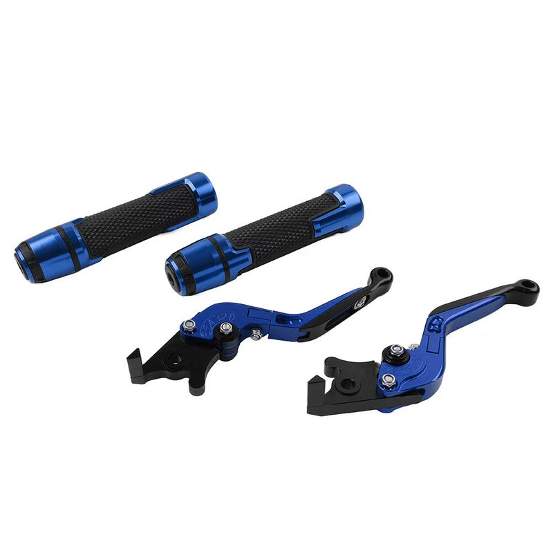 Honda CBR1000RR Blue Extendable Brake Clutch Levers & Handlebar Grips (2004-2023)