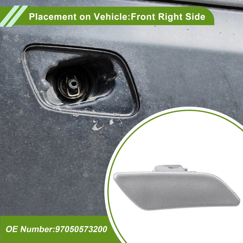 Porsche Panamera Silver Tone Washer Nozzle Cover Cap