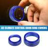 Dodge Durango (2014 - 2020) Blue AC Radio Switch Knob Cover Decals 3 x