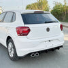 VW Polo MK6 Gloss Black Rear Bumper Diffuser with Tips (2019-2024)