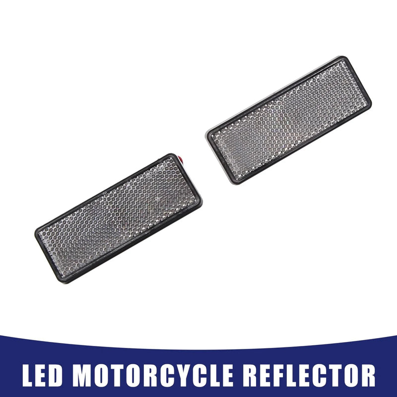 Motorbike 2 x Red LED Square Reflector