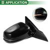 Honda Accord 2013-2017 Manual Folding Gloss Black Right Side Door Mirror