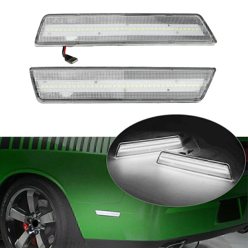 Dodge Challenger / Charger White LED Rear Side Marker Lights Pair (2008-2014)