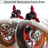 Motorcycle 2 x 0.59" Aluminum Alloy Plastic Motorcycle Slider Frame Red