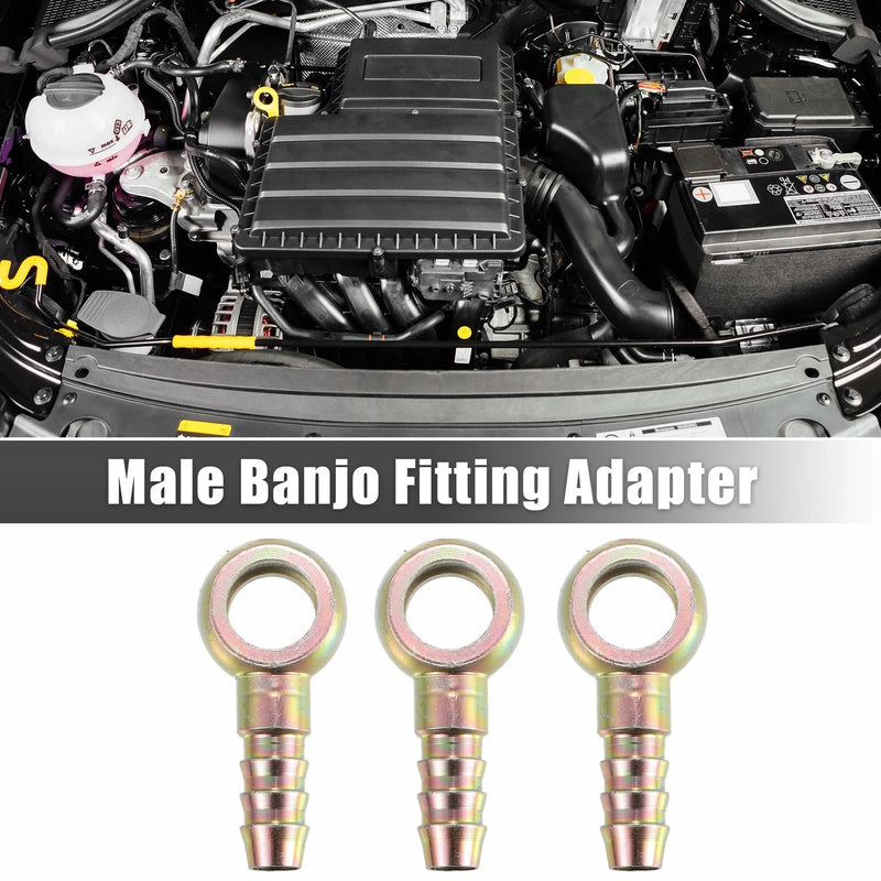 Motorcycle Car 3pcs 12mm Hose Barb & 9.3mm Banjo Fitting Fuel Line Adaptor